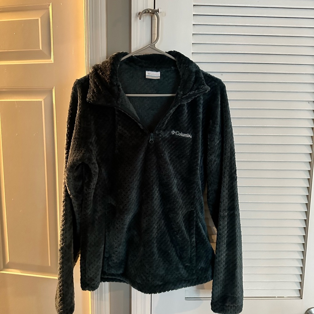 Columbia comfy teal quarter zip